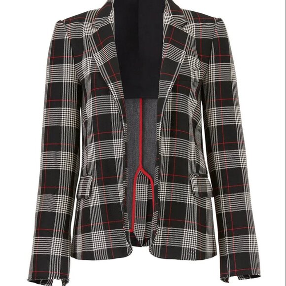 PINKO Plaid Paolo Blazer Size 38 - Picture 2 of 7